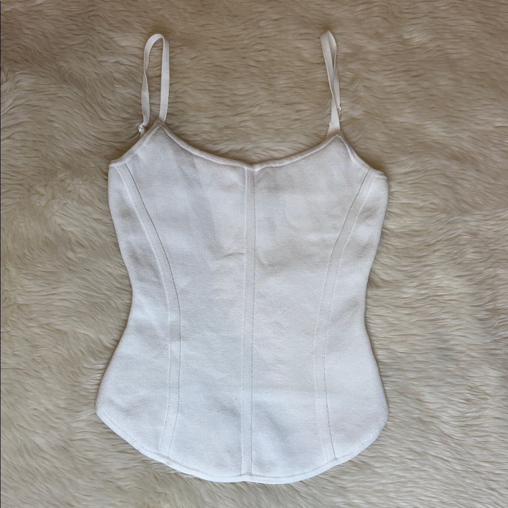 Babaton White Tank Top